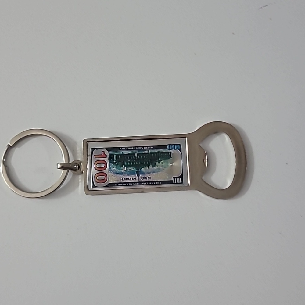 MONEY KEYCHAIN BEER BOTTLE OPENER NWT - Picture 3 of 3